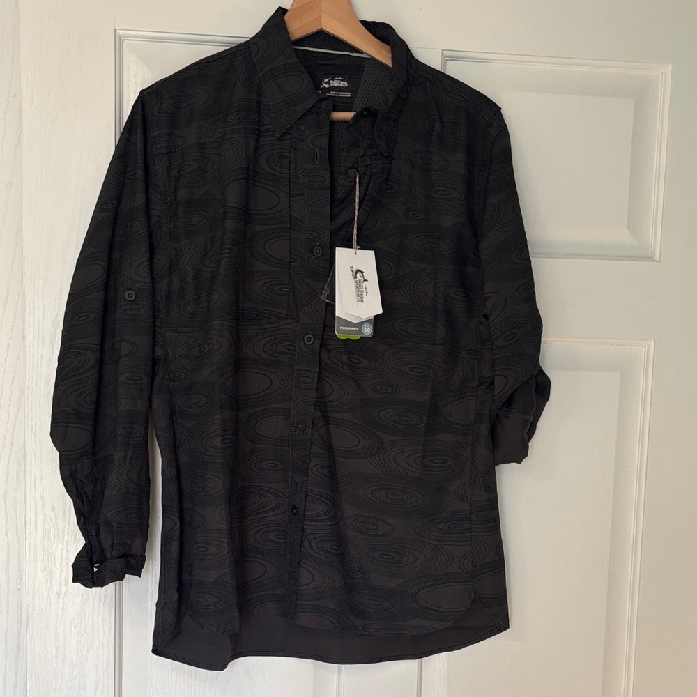 Bass Pro Shops Black Button Down Shirt